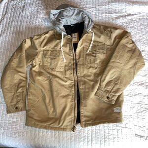 Quiksilver Hooded Canvas Jacket w Quilted liner